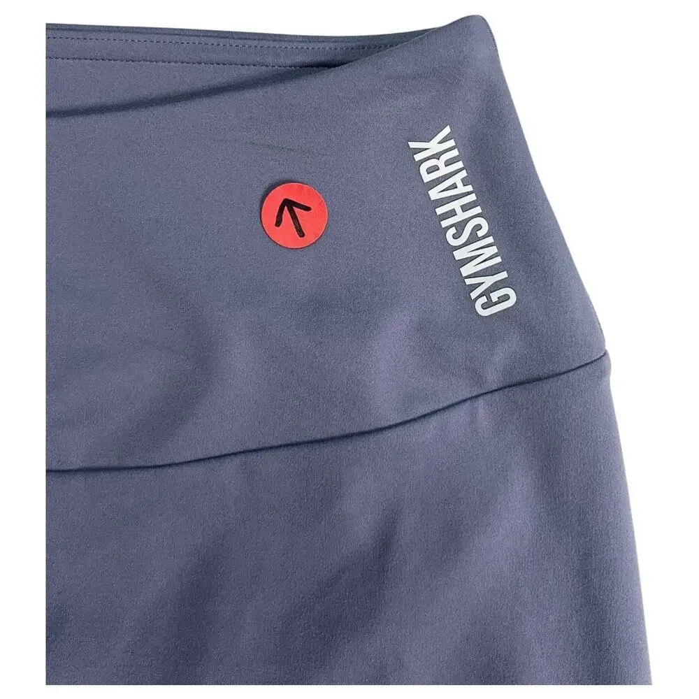 Gymshark Leggings Womens Small Blue Gray Cropped Capri Yoga Workout Gym Stretch